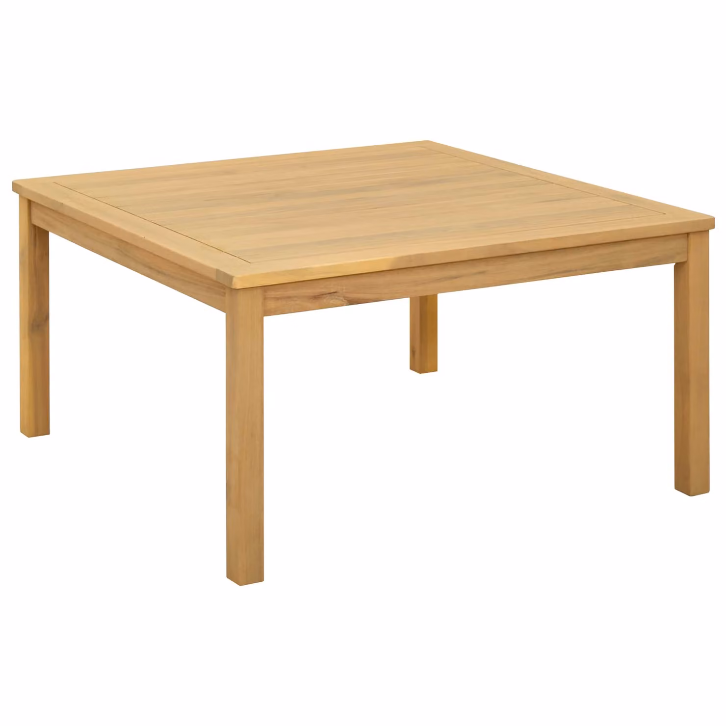 Tavolino da salotto vidaXL in legno di acacia color beige e marrone, design rustico, L 85 x P 85 x H 45 cm