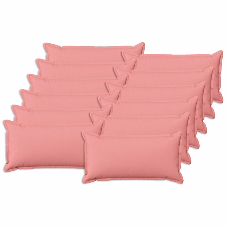 Set di 12 federe vidaXL HOUTEN rosa, larghezza: 40 cm, lunghezza: 80 cm