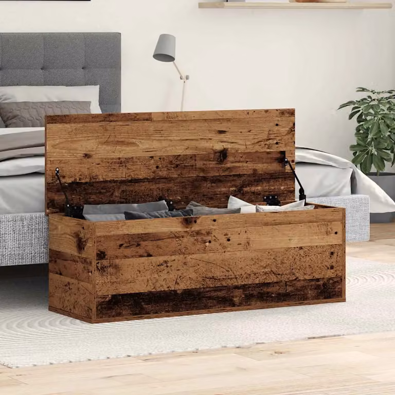 Scatola di stoccaggio vidaXL in legno effetto vecchio marrone L 102 x P 35 x H 35 cm