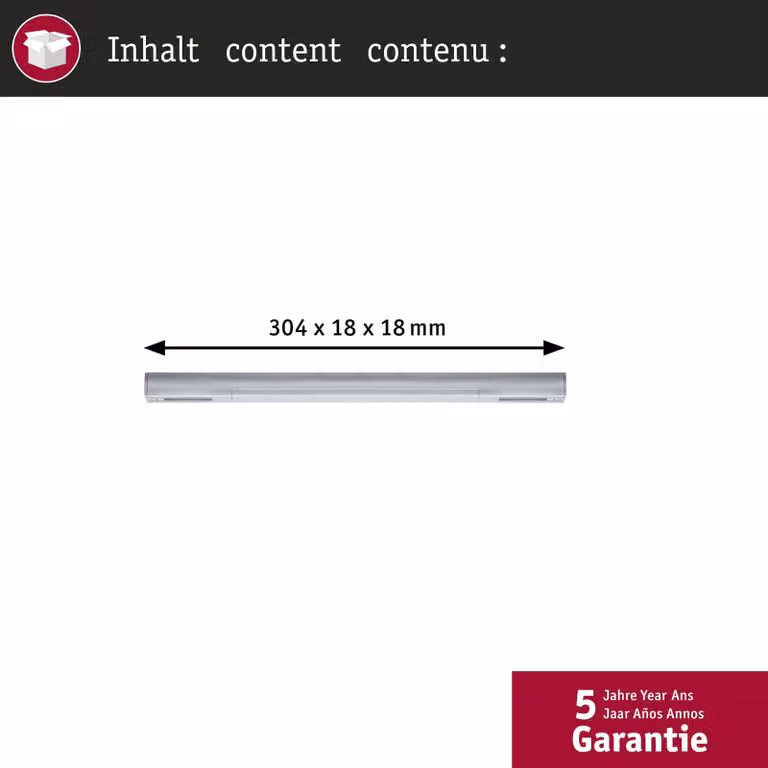 Paulmann Alimentazione centrale URail Zigbee, cromo opaco, lunga Mitteleinspeisung Zigbee, Cromo / Argento, Plastica