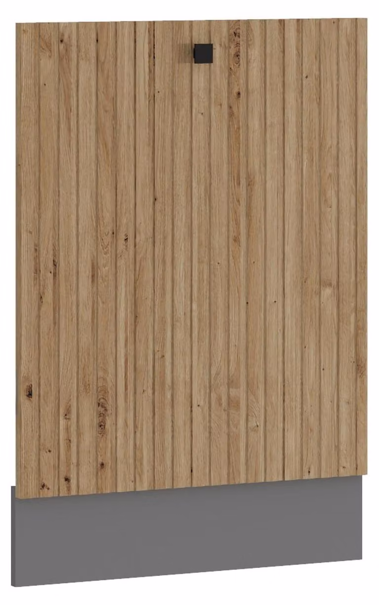 Pannello frontale integrato per lavastoviglie da 60 cm, cucina AVA Artisan, finitura a lamelle