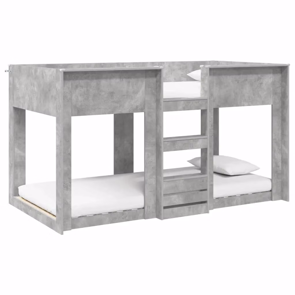 Letto a Castello per Bambini vidaXL in Legno Grigio L: 100 cm, P: 200 cm, H: 176,5 cm – 2
