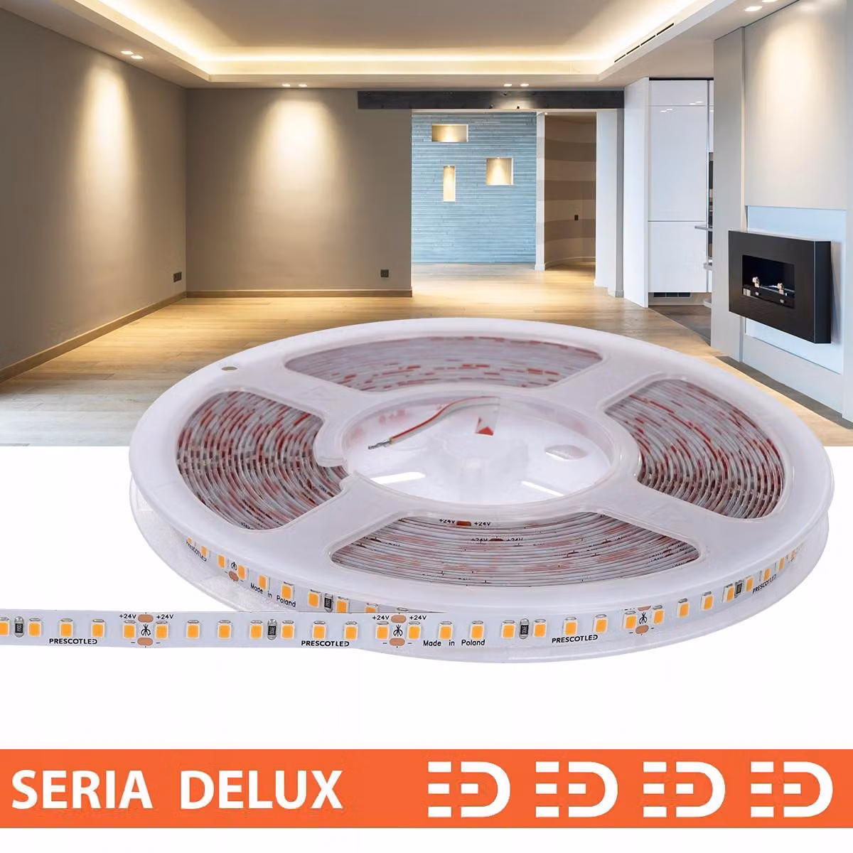 Striscia LED Prescot, luce bianca neutra, 24V, 10 metri, 1100 lumen al metro