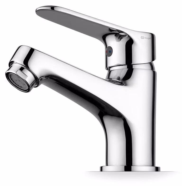 Rubinetto da lavabo a colonna Ibergrif argento