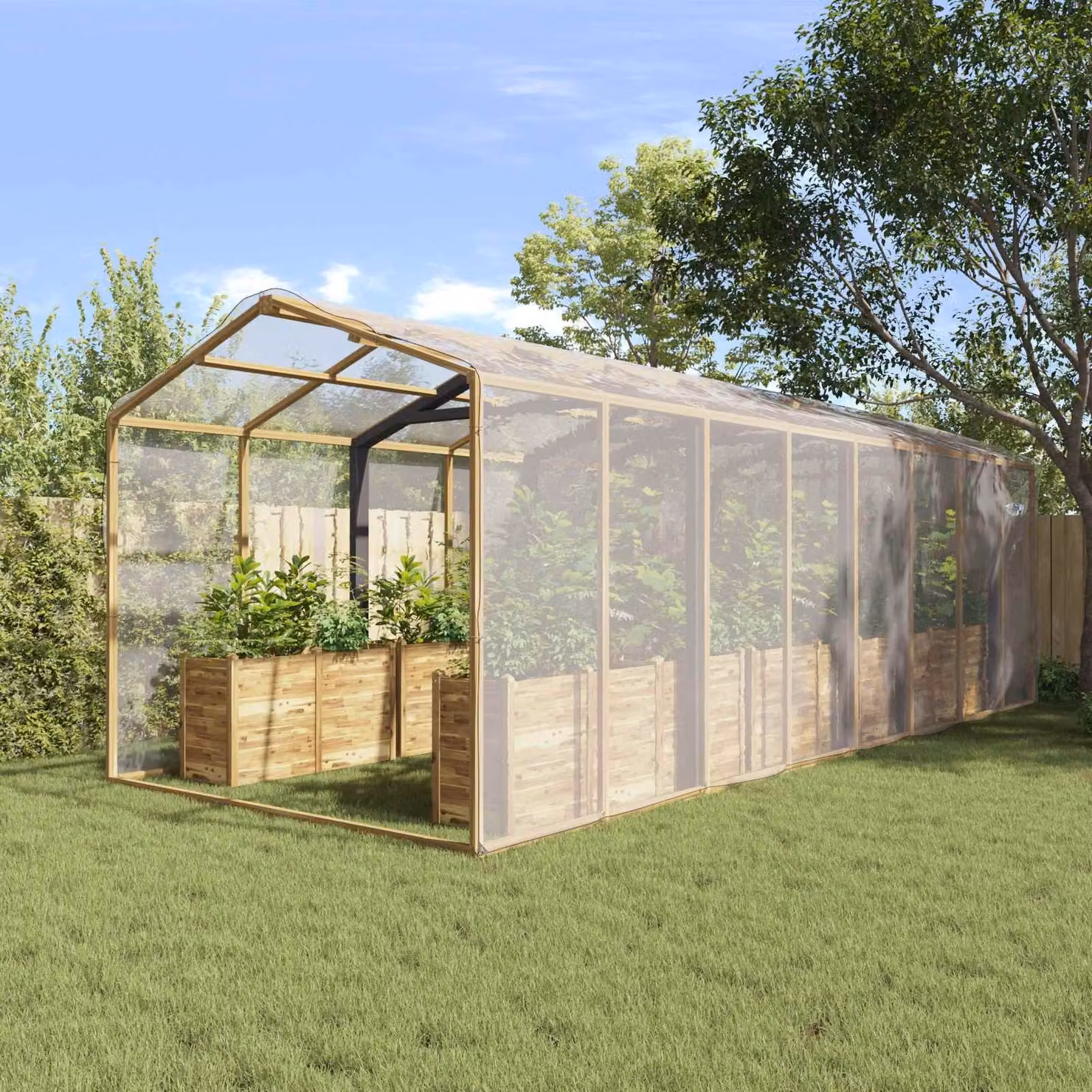 Copertura per piante vidaXL in PE trasparente 6 x 10 m