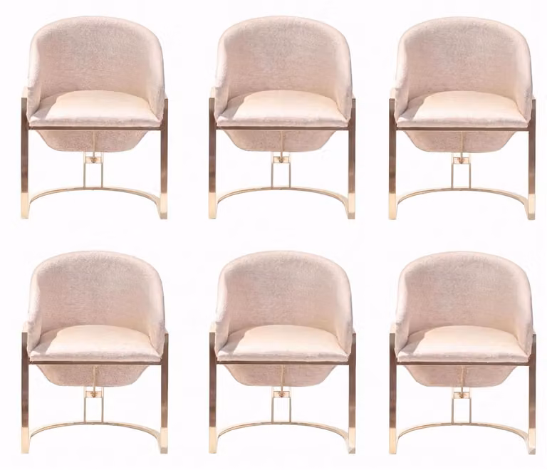 Sedia bianca, comoda, per il soggiorno, in metallo e tessuto, design moderno, stile minimalista, nuova
