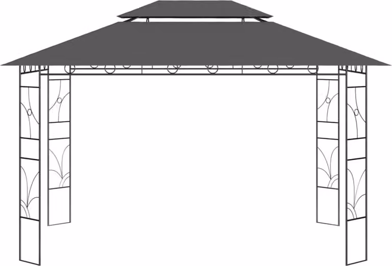 Gazebo 4x3x2,7 m Antracite 160 g/m²