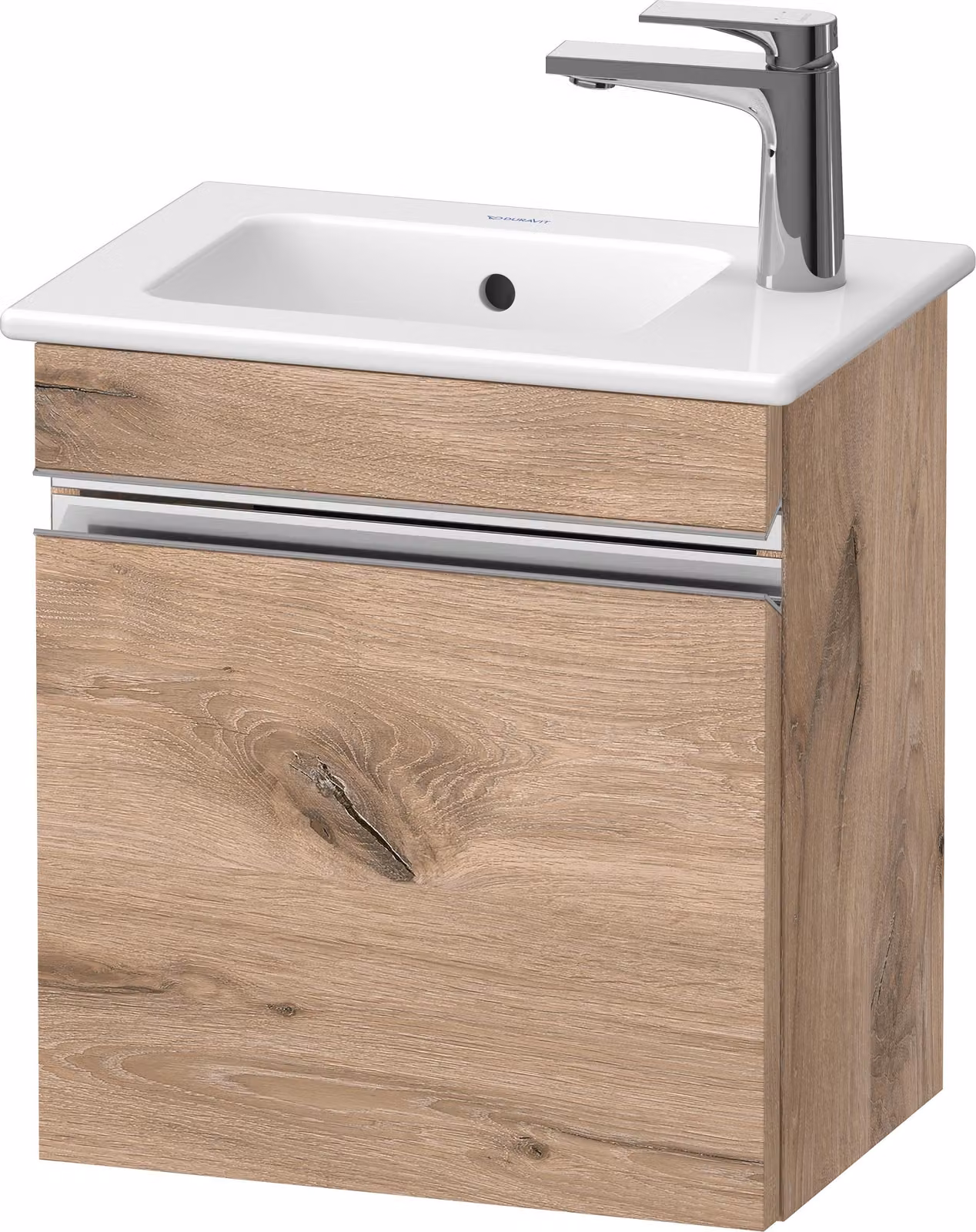 Duravit Sivida bâti-support pour lavabo, charnières à gauche, poignée profilée chromée, 400x287x443mm, pour ME by Starck, SV4642L10550000, SV4642L10550000