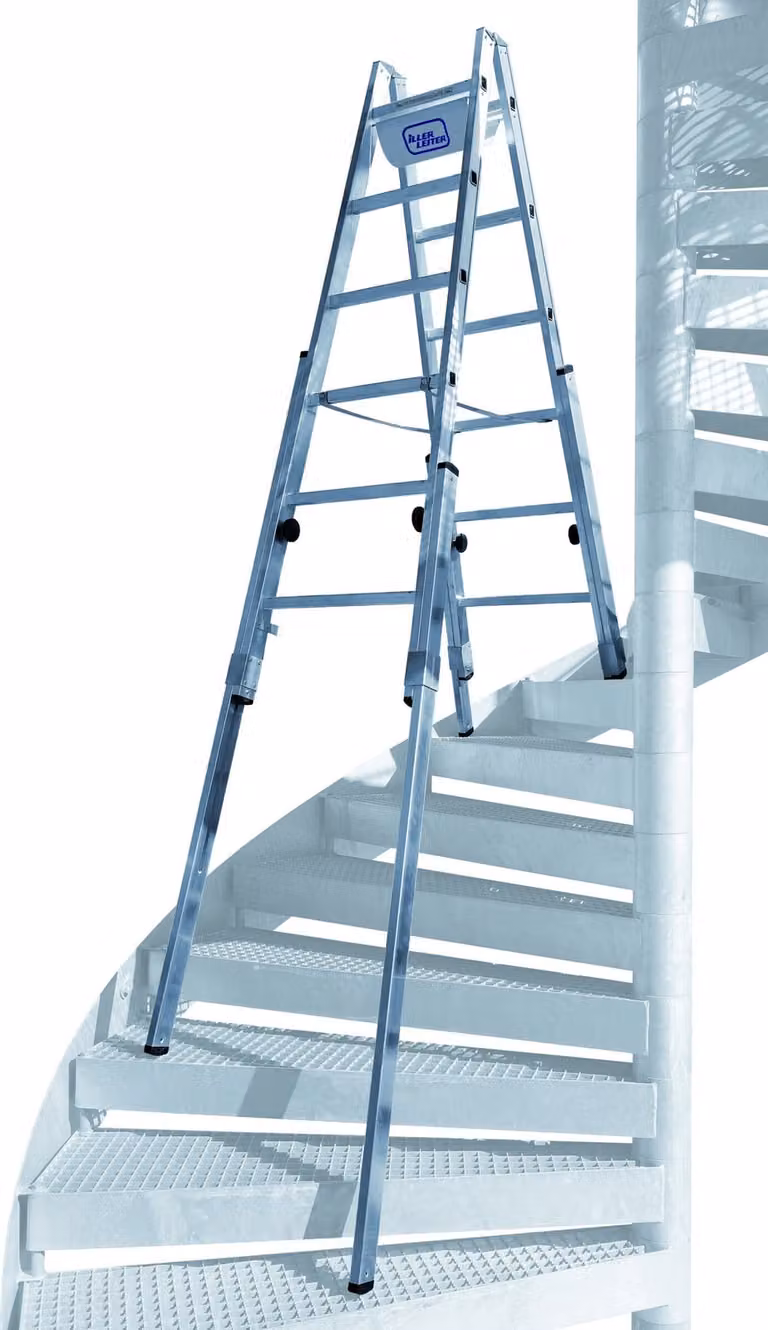 Scala a pioli Iller Multilift in alluminio lucido, 2x6 pioli