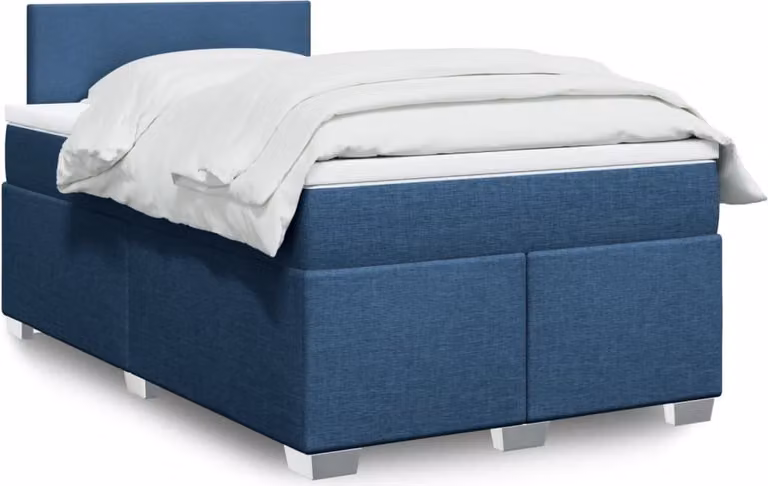 Maison Exclusive - Letto boxspring con materasso blu 120x190 cm Tessuto