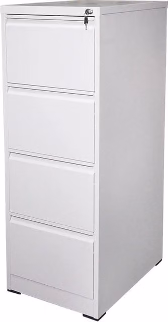 Classificatore metallico con 4 cassetti – 1340×460×620 mm, grigio Breckner Germany