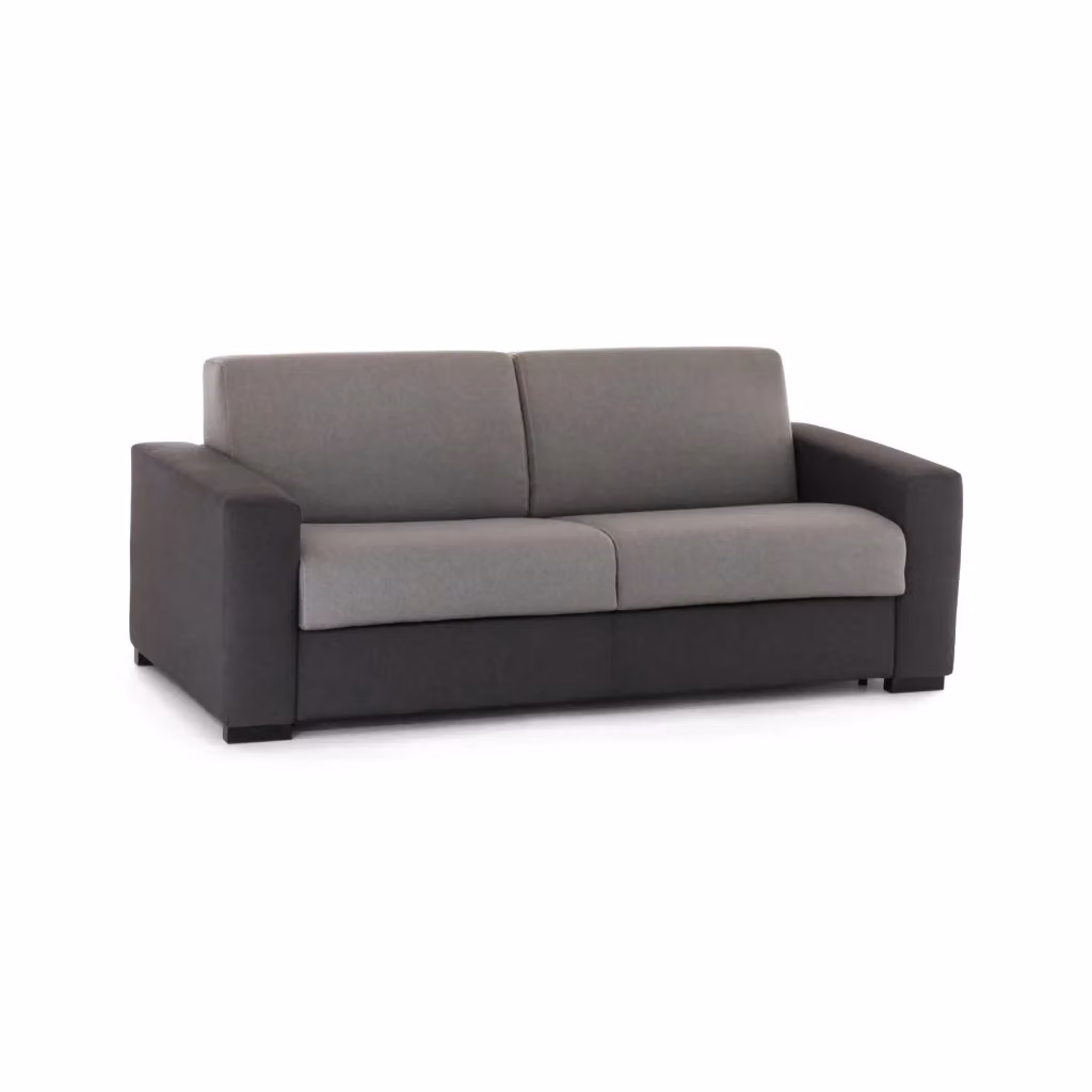 Divano Letto Estia Talamo Italia, Divano 3 posti con apertura girevole e coperture rimovibili, Grigio e Antracite, L: 220 cm, H: 90 cm, P: 95 cm – 2