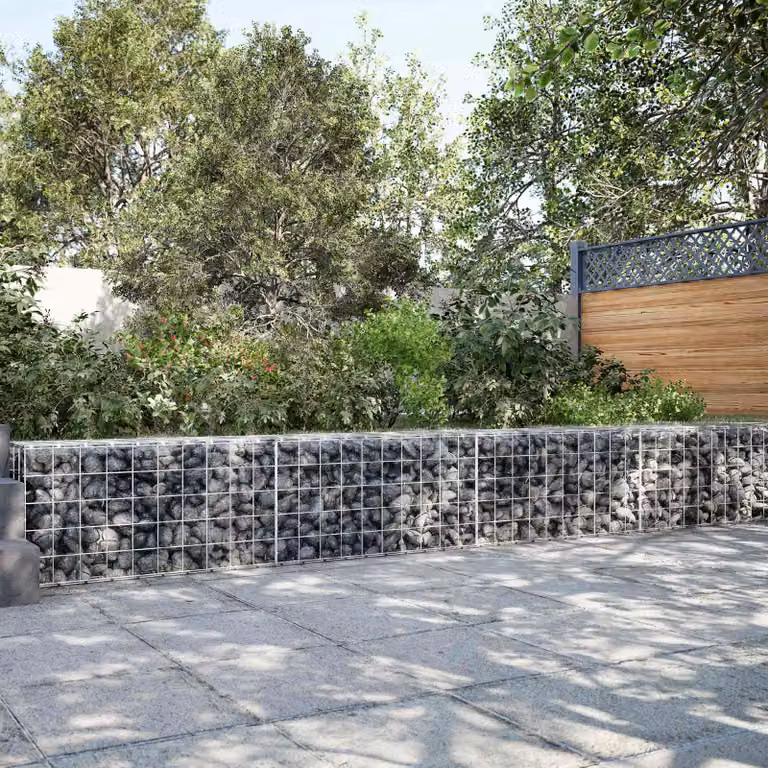 vidaXL Gabione con filo da 5 mm e rete 10x10 cm 600x10x50 cm