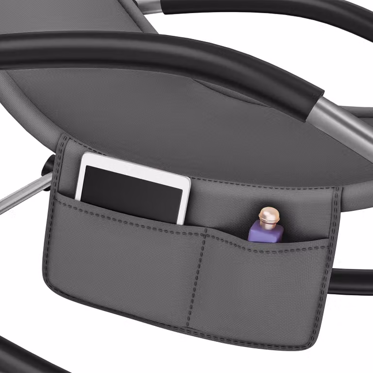 Set di 2 lettini prendisole TecTake con design ergonomico, poggiatesta regolabile e braccioli, struttura in acciaio verniciato e tessuto textilene, colore grigio