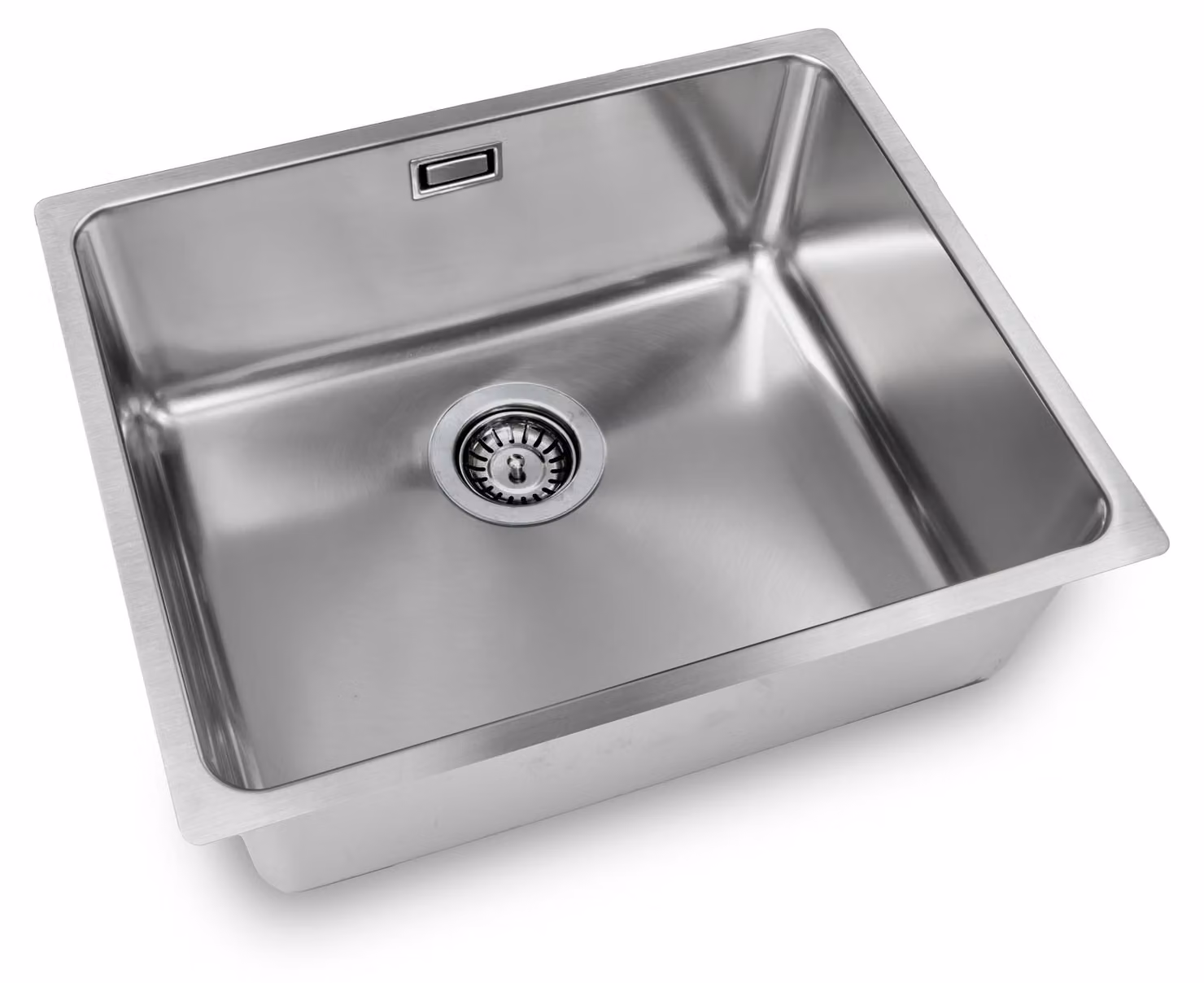 Lavello da cucina, con un solo vano, in acciaio inossidabile satinato.