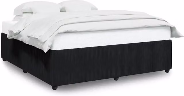 Letto matrimoniale | Letto per adulti | Giroletto senza Materasso Nero 180x200 cm in Velluto