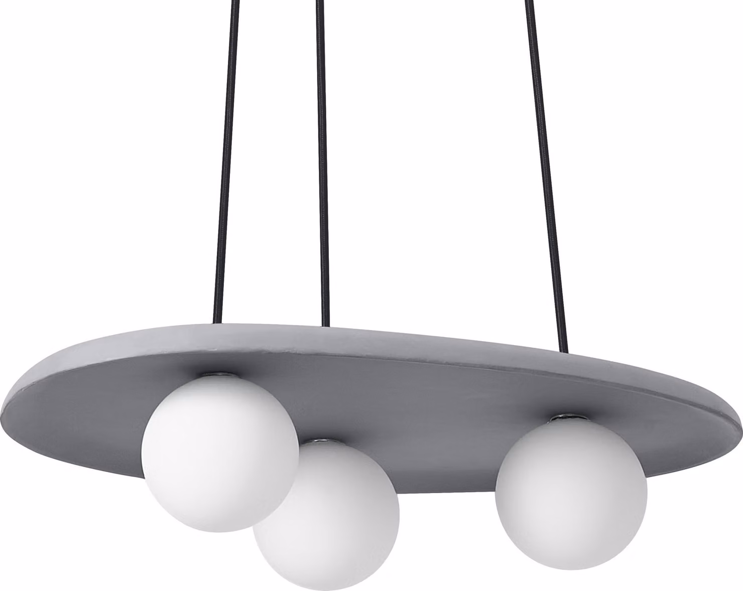 OSRAM Decor Nest lampada a sospensione decorativa in cemento, a 3 fiamme, con base a innesto G9, IP20, grigio