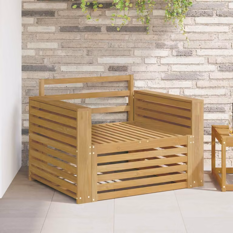 Divano da esterno moderno vidaXL in legno di acacia massello bianco