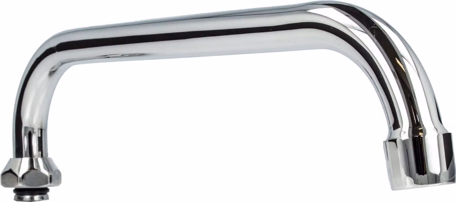 tecuro Bocca a U per rubinetti a parete Guarnizione conica da 3/4 di pollice, lunghezza 200 mm, ottone cromato