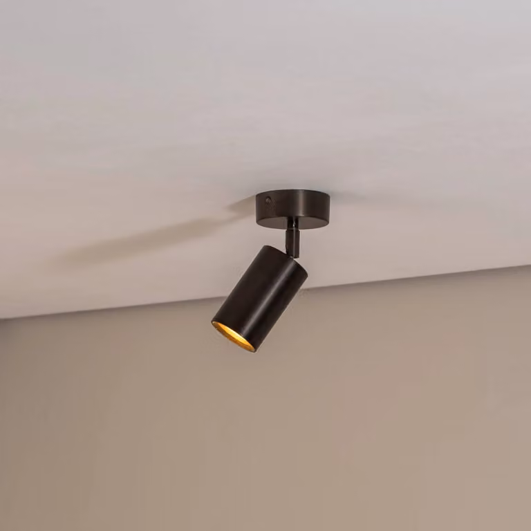 Faretto da soffitto Sado, a 1 luce, antracite, acciaio, orientabile Sado Argon, dimmerabile, Nero, Soggiorno / Sala da pranzo, Metallo, Moderno, Faretto