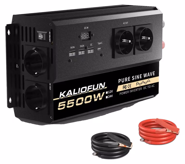 Inverter, presa multipla, elevata potenza, 12V 5500W 220V 50Hz