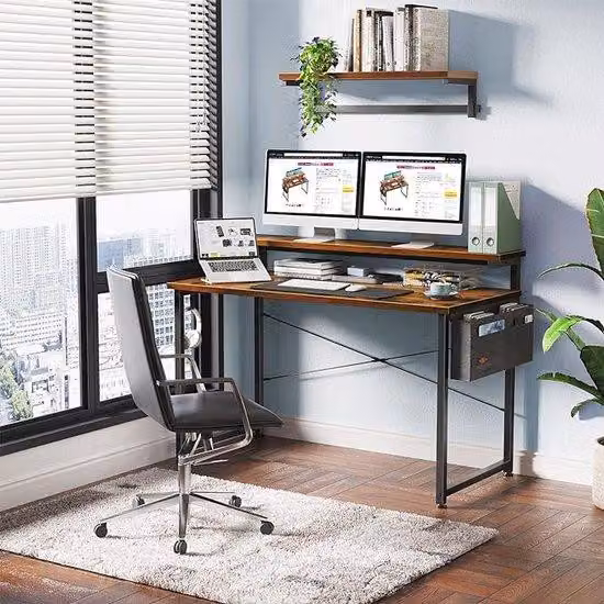 Tavolo da gaming per l'hobby, postazione computer, tavolo da ufficio 120 cm (L) x 50 cm (P) x 84 cm (A)