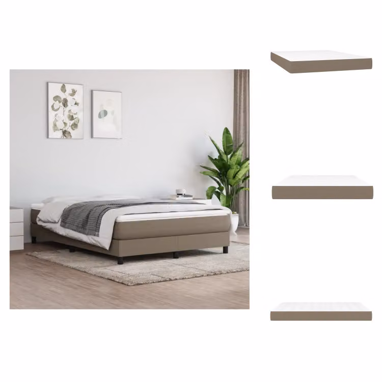 vidaXL Materasso a molle insacchettate Taupe 140x190x20 cm in tessuto - Materassi