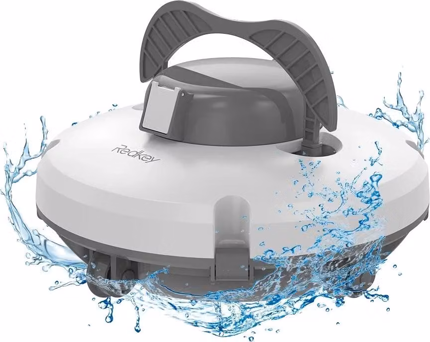 Pulitore robotico per piscine, batteria da 5200 mAh, 130 minuti di autonomia, tecnologia di autoparcheggio, Redkey S100