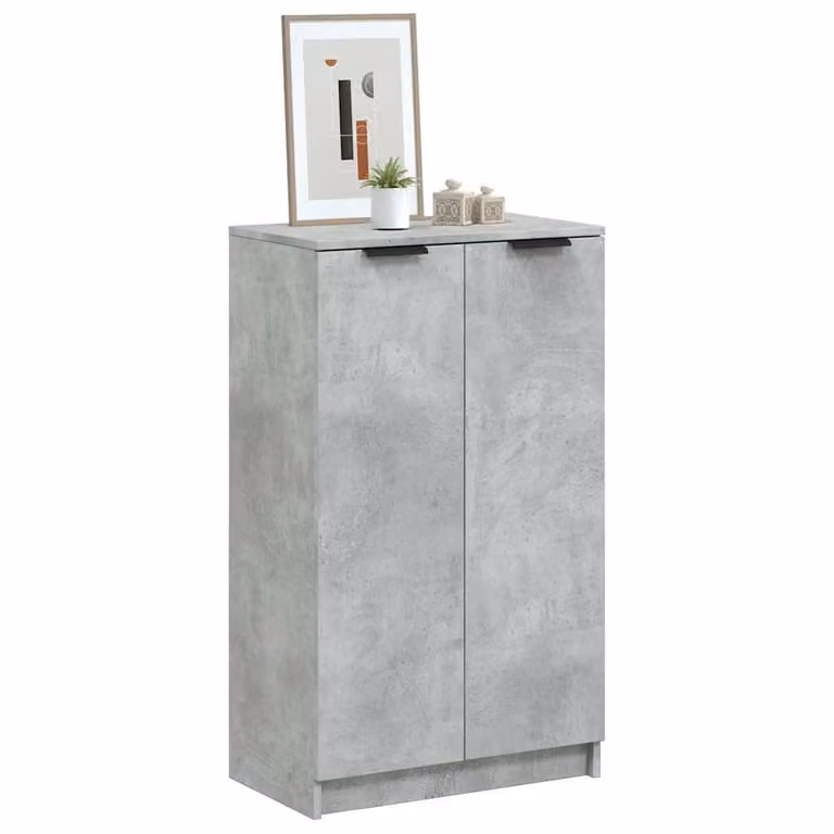 Scarpiera moderna vidaXL in legno multistrato, colore grigio, L: 59 cm, P: 35 cm, H: 100,5 cm
