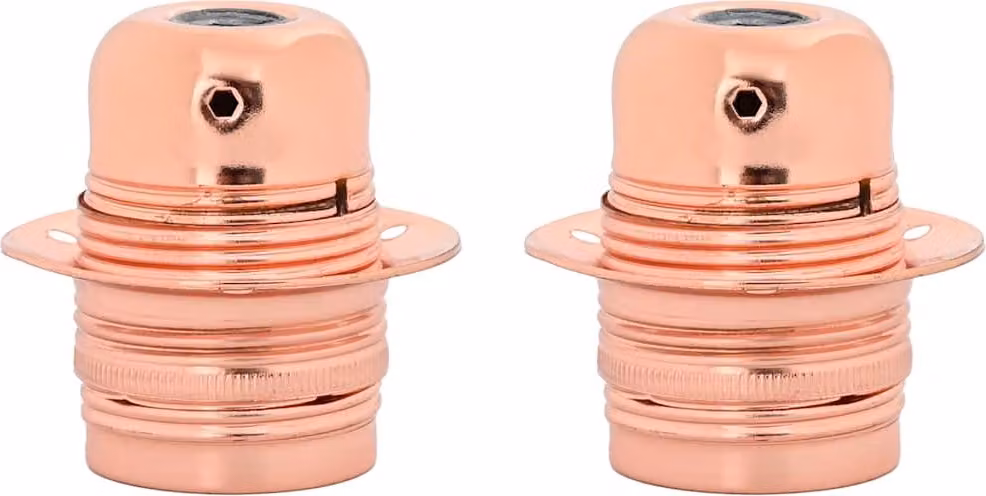Portalampada 2 pz Oro Rosa E27
