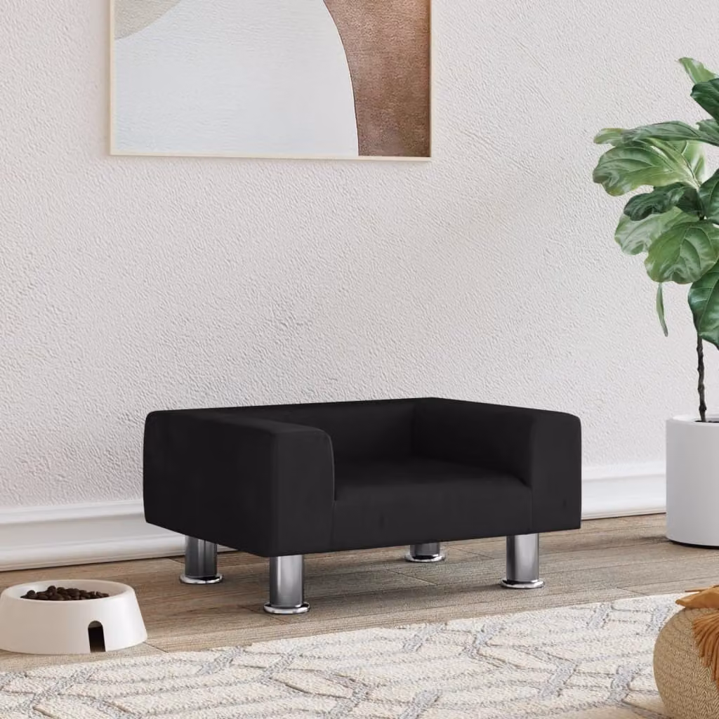 The Living Store Letto per cani Nero 50x40x26,5 cm Velluto