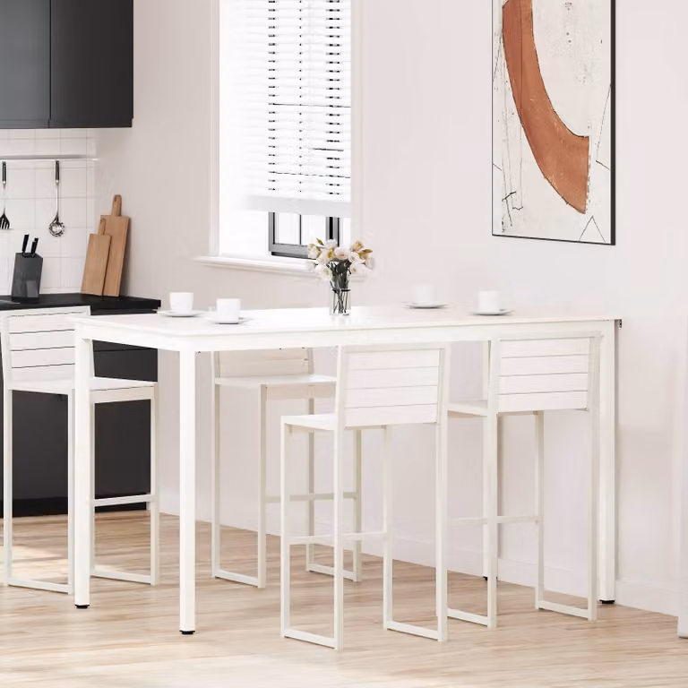 Maison Exclusive - Tavolo da bar bianco 180 x 90 x 105 cm Legno di pino massiccio