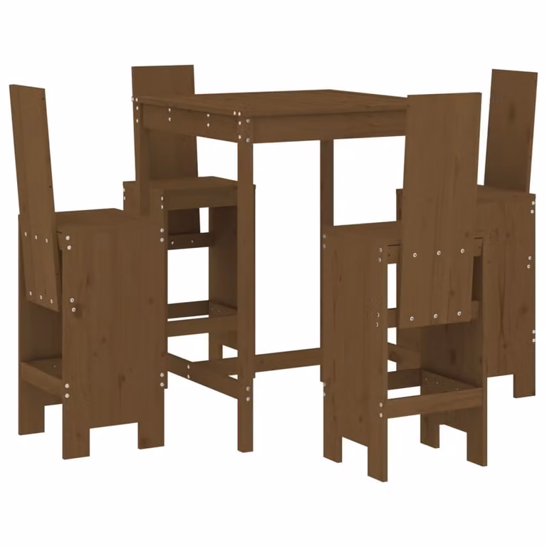 Set Bar da Giardino 5 pz ambra in Legno Massello di Pino
