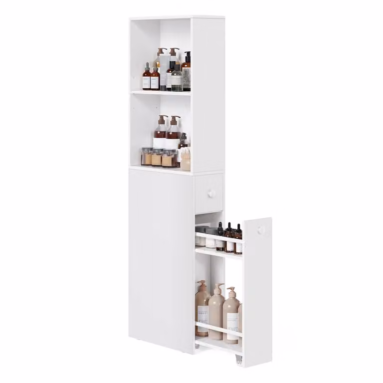Mobile da Bagno Alto Bianco Classico