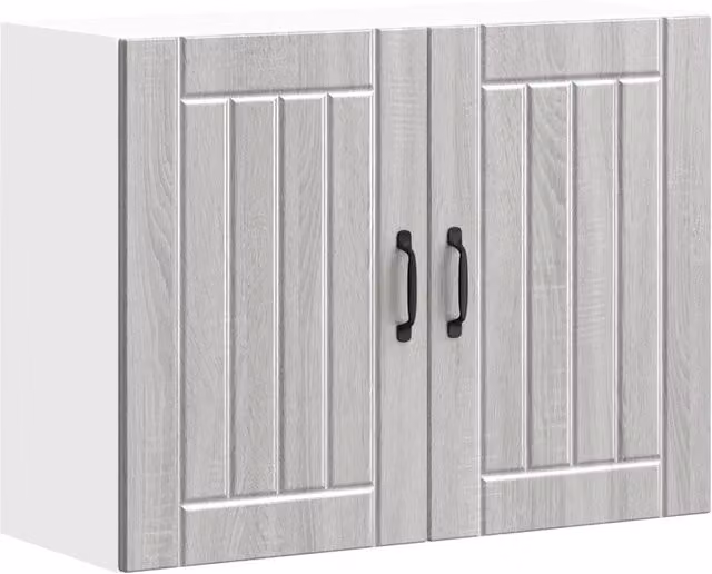 Armadio pensile da cucina di grande capacità dal design pratico 80 x 31 x 60 cm in legno ingegnerizzato grigio sonoma 02_0050178