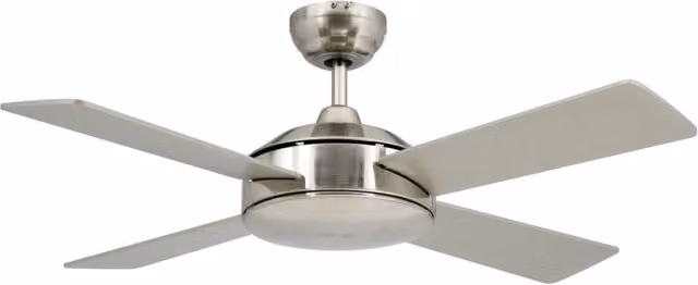 Ventilatore da soffitto Vam in nichel sabbiato con regolatore da parete a 4 velocità, diametro 102 cm