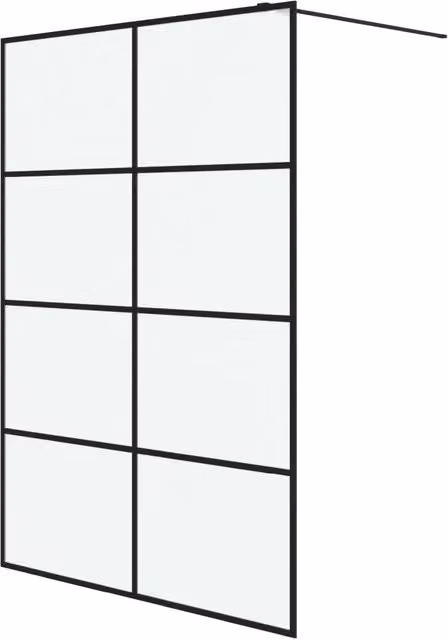 Parete Doccia Walk in Nera 140x195 cm Vetro Smerigliato ESG CFW1099071