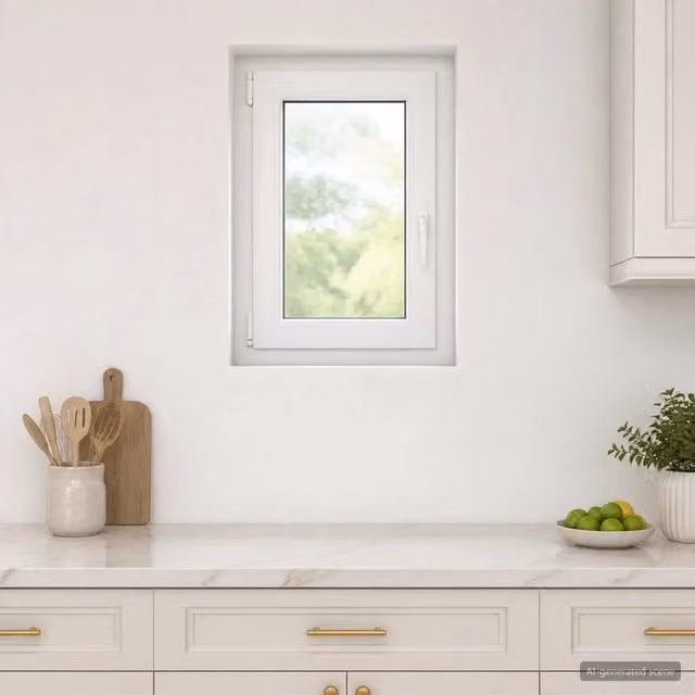 Finestra per seminterrato vidaXL a battente con vetro trasparente e telaio in plastica bianca L: 70,0 cm, H: 40,0 cm, P: 6,0 cm