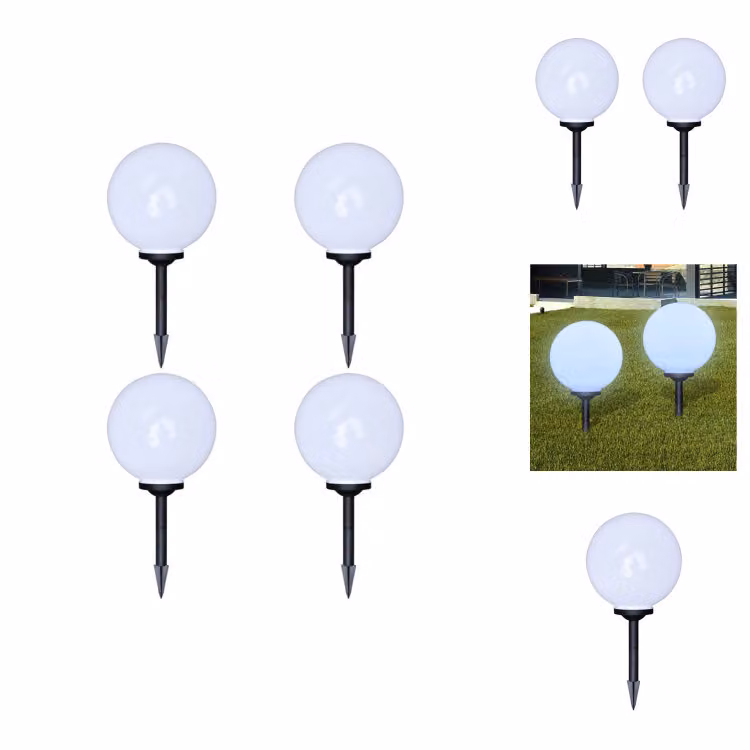 vidaXL Luci per sentieri 4 pz. LED 30 cm con picchetto a terra - Illuminazione esterna