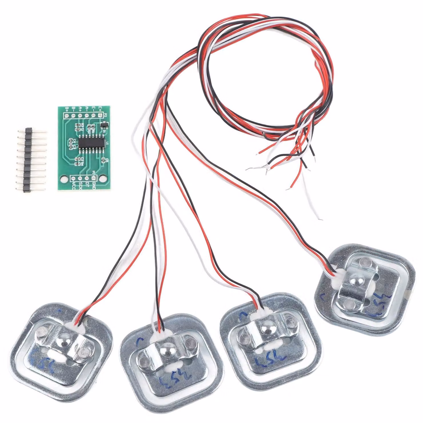Kit di celle di carico a semiponte, capacità 50 kg, modulo HX711, confezione da 4 pezzi