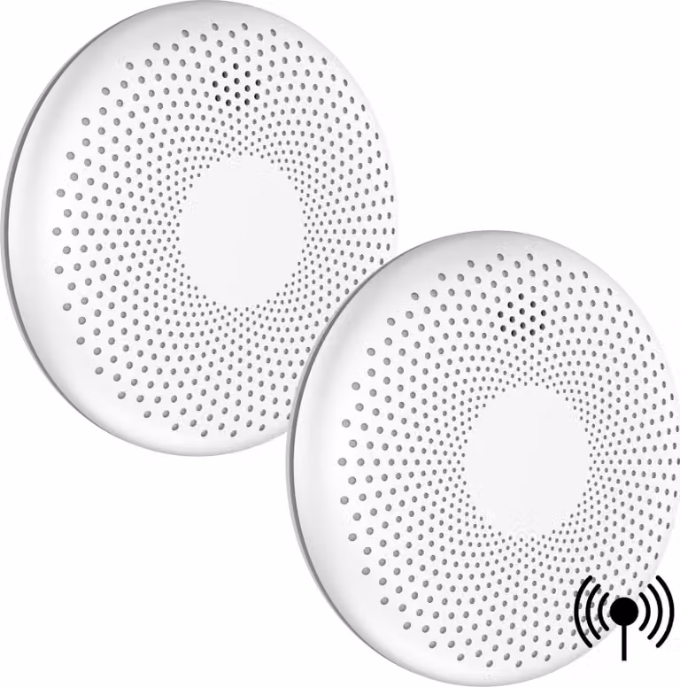 Aroha Link Rilevatore Di Fumo E Monossido Di Carbonio Interconnesso - Batteria Da 10 Anni - Allarme Antincendio & Monossido Di Carbonio Collegabile - 2 pezzi
