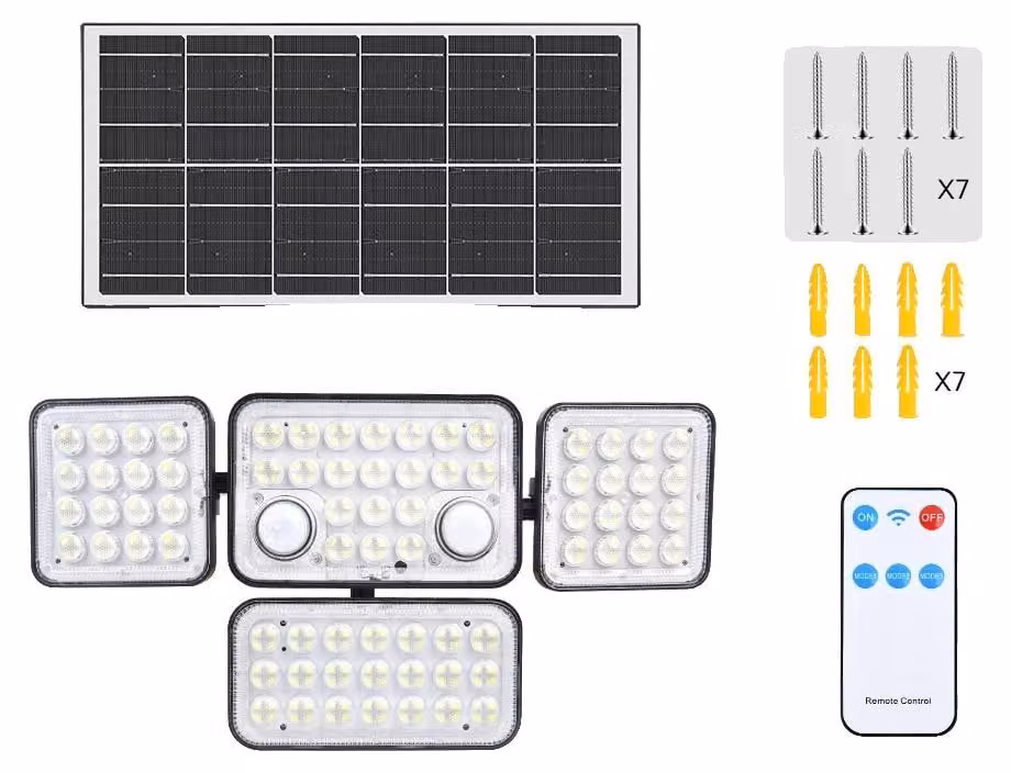 Illuminazione solare, sensore di movimento, struttura impermeabile, 292 LED