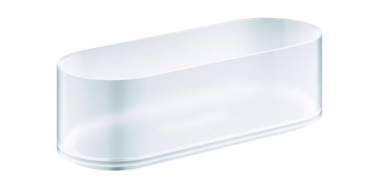 Piatto doccia Selezione 41037 per supporto 41035 vetro bianco