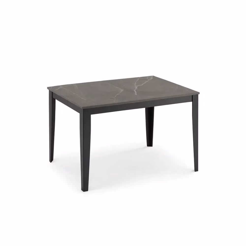 Tavolo da pranzo allungabile Moon Duzzle effetto marmo antracite L: 130-290 cm, P: 80 cm – 2