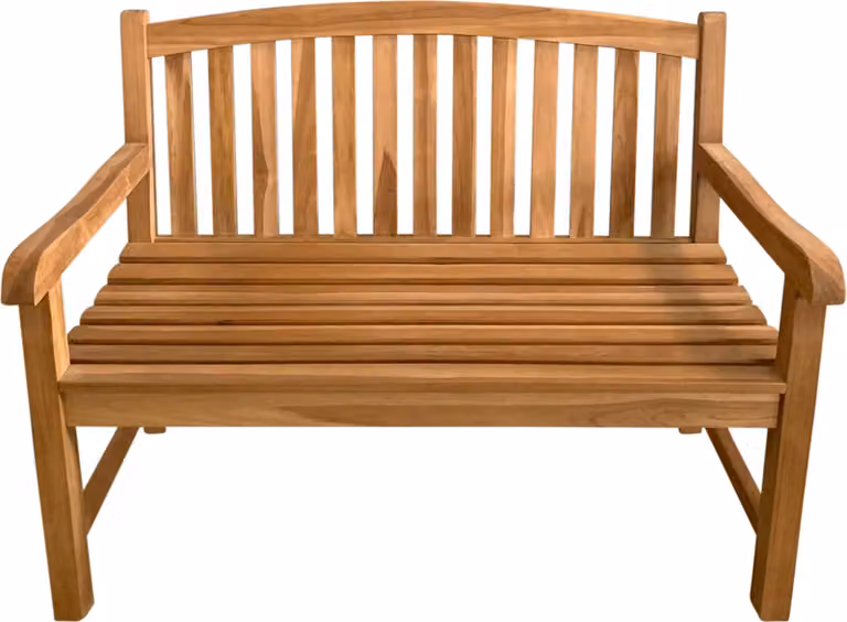 AXI Suki Panchina da Giardino in Legno di Teak - Marrone | Seduta con Braccioli e Schienale - Per 2 persone | Per parco / terrazza | 120 x 63 x 95 cm