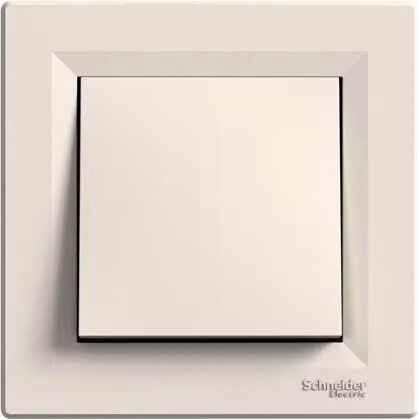 Interruttore a morsetti a vite unipolare con cornice, colore crema Schneider Asfora EPH0100323