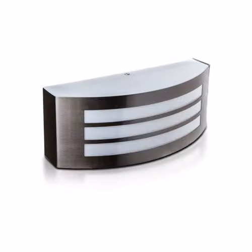 Lampada LED da Muro Arrotondata con Portalampada E27 (Max 15W) Colore Grigio IP44
