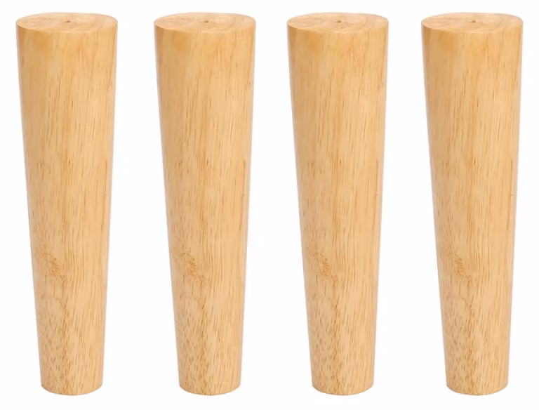 Set di 4 gambe in legno per mobili, altezza 25 cm, adatte per divani e tavoli