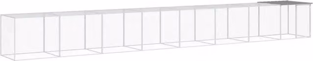 Gabbia per polli in acciaio zincato con tetto grigio chiaro CFW5880424 L: 98 cm, P: 80 cm, H: 90 cm – 1