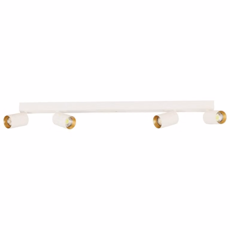 Lampada a soffitto Perugia, 4 portalampade GU10 + 1 LED, colore bianco, modello LP-0703/4C WH, marca Light Prestige